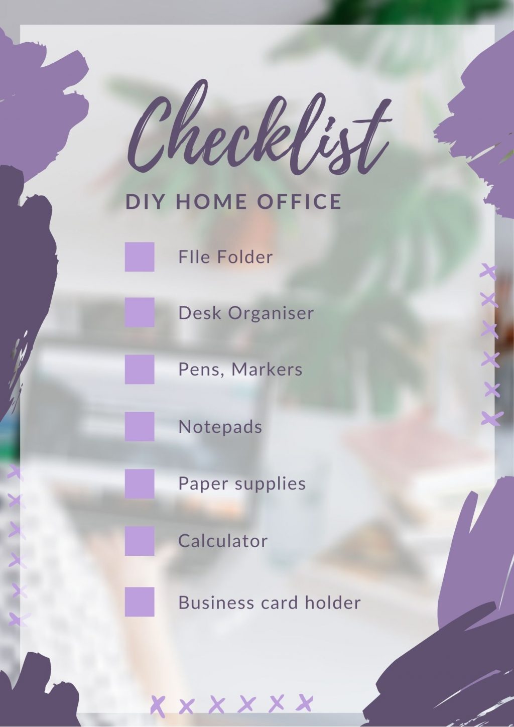 DIY home office check list
