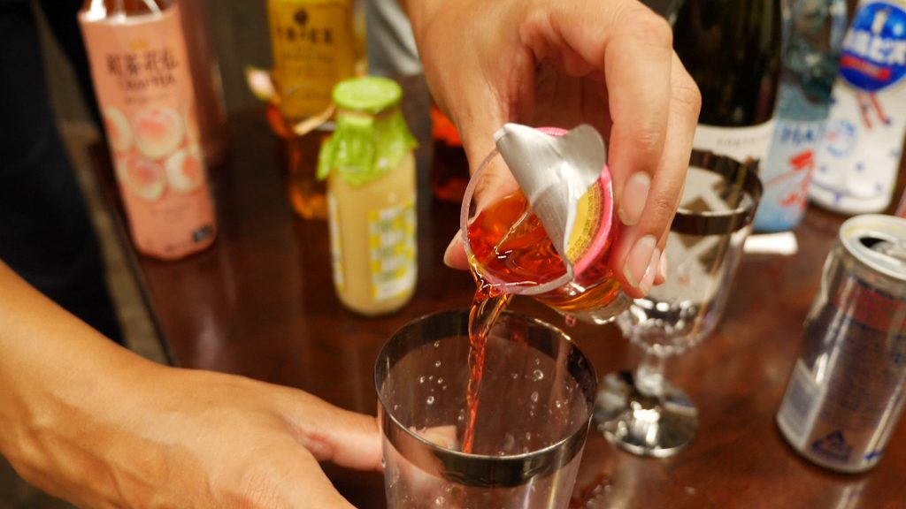 Pink ‘n Peachy” Peach Schnapps & Cranberry Liqueur in sake cocktail challenge