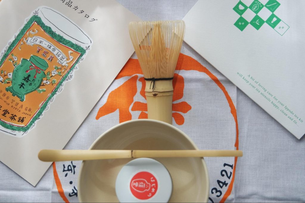 matcha making kit from ippodo tea in Kyoto zen day 2